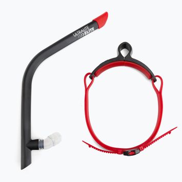 TYR Ultralite Snorkel Elite предна тръба за плуване черно и червено LSNKLELT_001