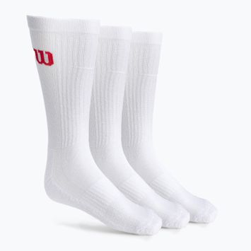 Мъжки чорапи за тенис Wilson Crew 3 чифта бели WRA803001