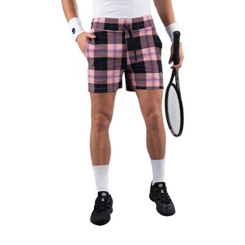 Мъжки тенис шорти HYDROGEN Tartan черни/розови T00519E78