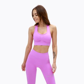 Дамски сутиен за тренировка Gym Glamour push up pink 371