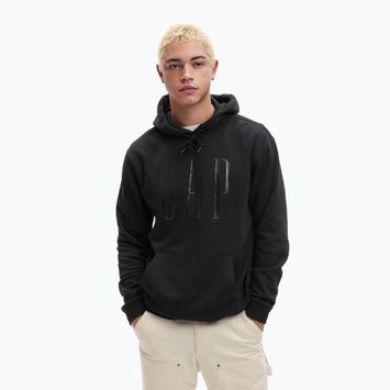 Мъжки суитшърт GAP Shine Logo Hoodie true black