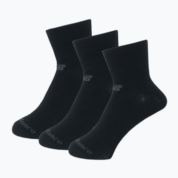New Balance Performance Памучни плоски плетени чорапи за глезена 3 чифта черни