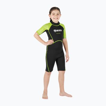 Детски бански костюм Mares Shorty Manta 2 mm черно-зелен 412460