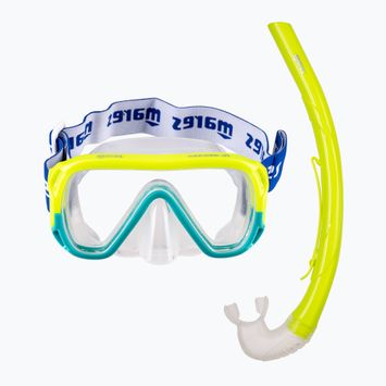 Детски комплект за шнорхелинг Mares Combo Keewee Junior yellow/auqa/clear