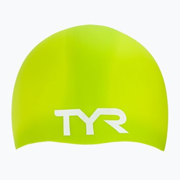 Шапка за плуване TYR Wrinkle Free Silicone limelight