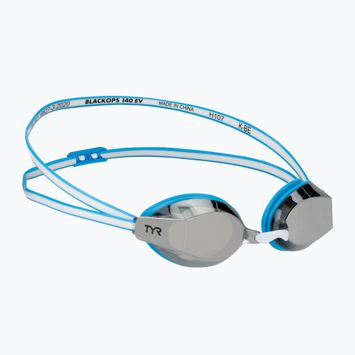 Дамски очила за плуване TYR Blackops 140 Ev Racing Mirrored blue/white