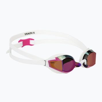Очила за плуване TYR Stealth-X Performance Mirrored pink/white