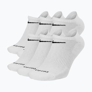Мъжки чорапи Nike Everyday Plus Cushioned No Show 6 чифта white/black