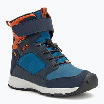 Младежки ботуши за сняг KEEN Skua Winter WP sky captain/gold flame