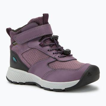 Детски туристически обувки KEEN Skua Mid WP black plum/plum perfect