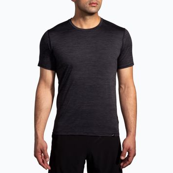 Мъжка тениска за бягане Brooks Luxe htr deep black