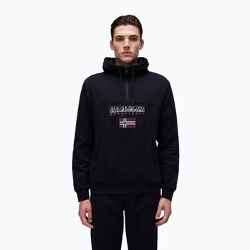 Мъжки суитшърт Napapijri Burgee Half Zip Hooded 2.0 black 041