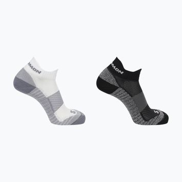 Salomon Aero Ankle чорапи за бягане 2 чифта черни/бели