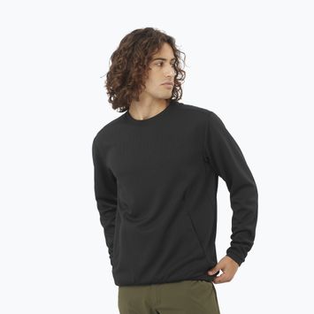 Мъжка туристическа блуза Salomon Motomesh Crewneck дийп блек