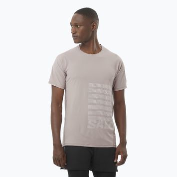 Мъжка тениска за бягане Salomon Sense Aero Tee GFX etherea/white