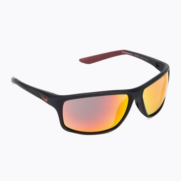 Слънчеви очила Nike Adrenaline 22 M матово черно/университетско червено/сиво с червени лещи