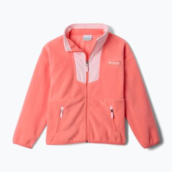 Детски поларен суитшърт Columbia Sequoia Grove Full Zip Fleece hot coral/satin pink