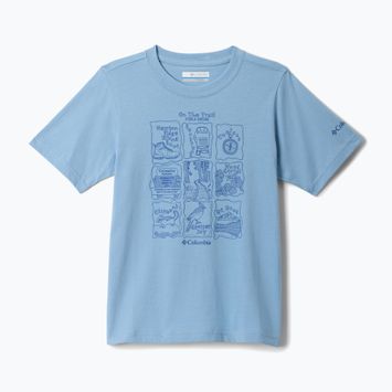 Детска тениска Columbia Valley Creek Graphic ripple blue/hike guide