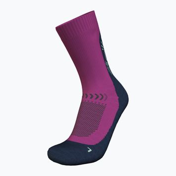 Мъжки чорапи за трекинг Icebreaker Merino Hike+ Light Crew IB Solar passion/royal navy/mint