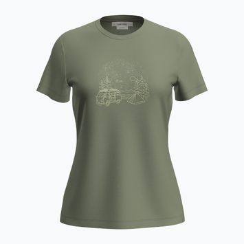 Дамска тениска за трекинг Icebreaker Merino 150 Tech Lite SS Tee Van Camp lichen