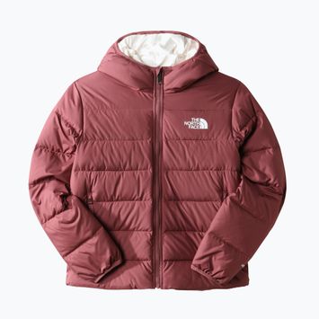 Детско пухено яке The North Face Printed Revrs North Down Hooded pink NF0A7WOY6R41