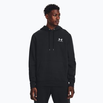 Мъжка качулка Under Armour Essential Fleece Hoodie black/white