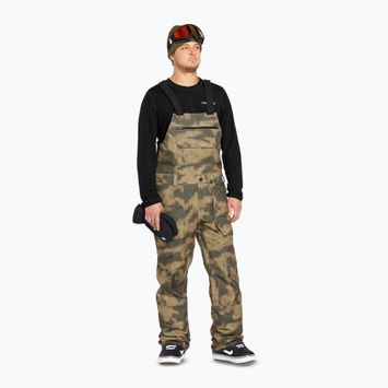 Мъжки панталони за сноуборд Volcom Roan Bib Overall camouflage