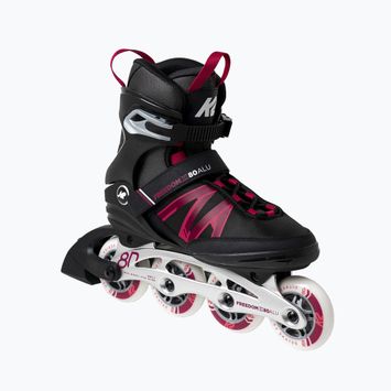 Дамски ролкови кънки K2 Freedom III 80 Alu black-pink 30H0621.1.1.065