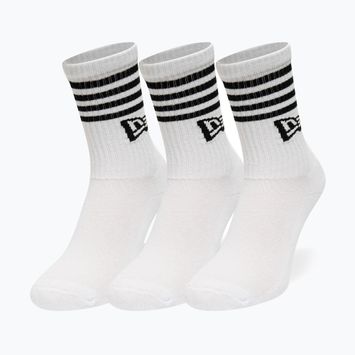 New Era Stripe Crew чорапи 3 чифта бели