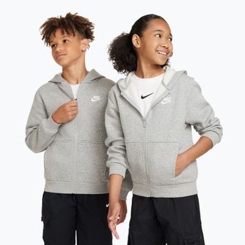 Детски суитшърт Nike Sportswear Club Fleece dark grey heather/base grey/white