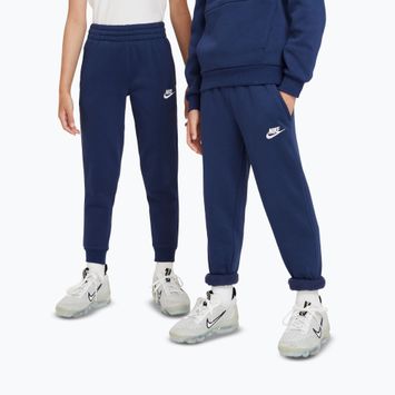Детски панталони Nike Sportswear Club Fleece midnight navy/white