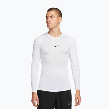 Мъжка блуза с дълъг ръкав за тренировка Nike Pro Dri-Fit Tight Fitness white/black