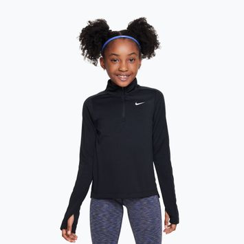Детска блуза с дълъг ръкав за тренировка Nike Dri-Fit 1/4 Zip black/white