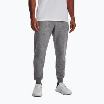 Мъжки панталони за тренировка Rival Fleece Joggers castlerock light heather/white на Under Armour