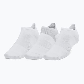 Мъжки чорапи за бягане Under Armour Dry Run Lite No Show 3 чифта white/white/reflective