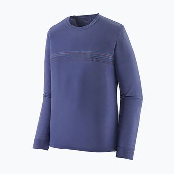 Мъжки панталон Patagonia Cap Cool Merino Blend Longsleeve Graphic strata stripe/solstice purple