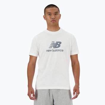 Мъжка тениска New Balance Stacked Logo бяла