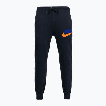 Мъжки панталони Nike Club Fleece Joggers черен/черен/безопасно оранжев