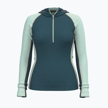 Дамски термо суитшърт Smartwool Classic Thermal Merino Base Layer 1/2 Zip Hoodie Boxed twilight/arctic green