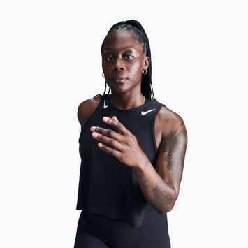 Дамска тениска за бягане Nike AeroSwift Dri-Fit ADV Cropped Tank Top black/white