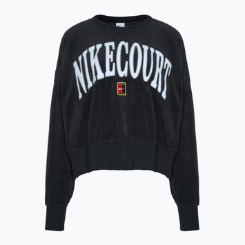 Дамски суитшърт за тенис Nike Court Heritage OOS black / black / flat pewter / white
