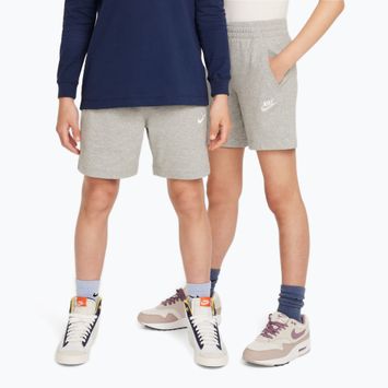 Детски къси панталони/шорти Nike Sportswear Club 6" dark grey heather/white