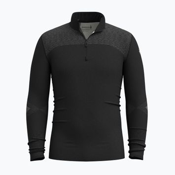 Мъжки термо суитшърт Smartwool Intraknit Thermal Merino Base Layer 1/4 Zip black/white