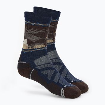Smartwool Hike Light Cushion Mountain Moose Crew чорапи, тъмночервени