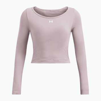 Дамска блуза с дълъг ръкав за тренировка Under Armour Train Seamless white/black