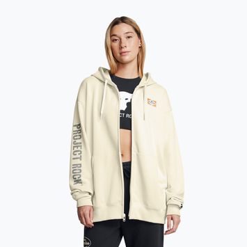 Дамски суитшърт Under Armour Project Rock HWT Full Zip Hard at Work silt/clay green/yellow ochre