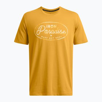 Мъжка тениска за тренировка Under Armour Project Rock Made Not Born golden yellow/steeltown gold