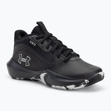 Under Armour GS Lockdown 7 детски баскетболни обувки черно/черно/металическо сребро