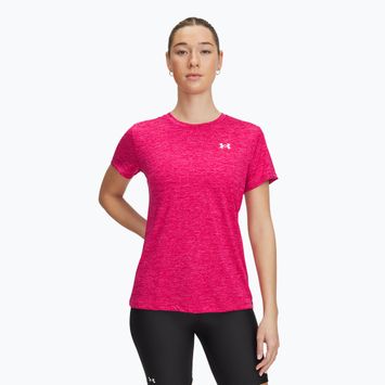 Under Armour Tech C-Twist тениска за тренировки за жени в цвят фуксия/бяло