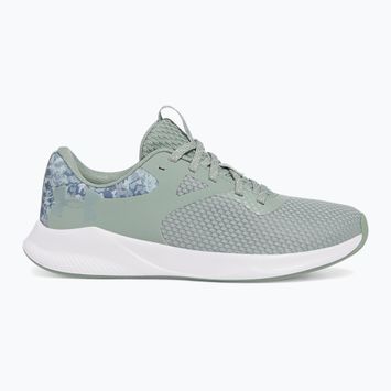 Under Armour Charged Aurora 2+ силикатно зелено/бяло/метален силик дамски обувки за тренировка